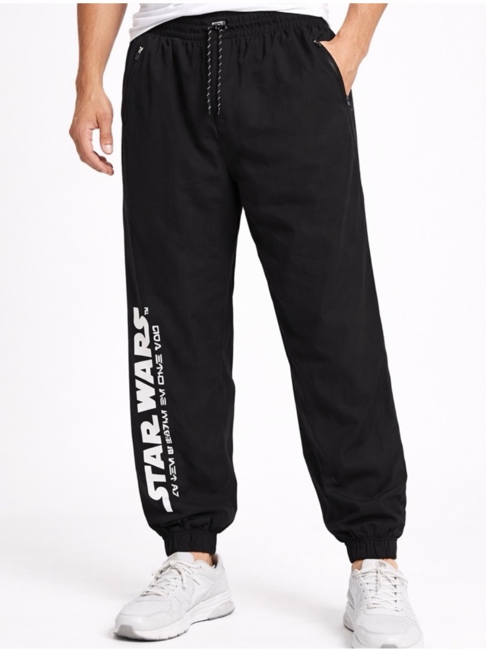 Disney Star Wars Black Jogger Sweatpants with Side Logo size large